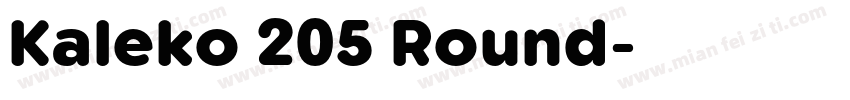Kaleko 205 Round字体转换